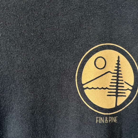 Grey/Black Fin & Pine T-Shirt - Picture 2 of 3